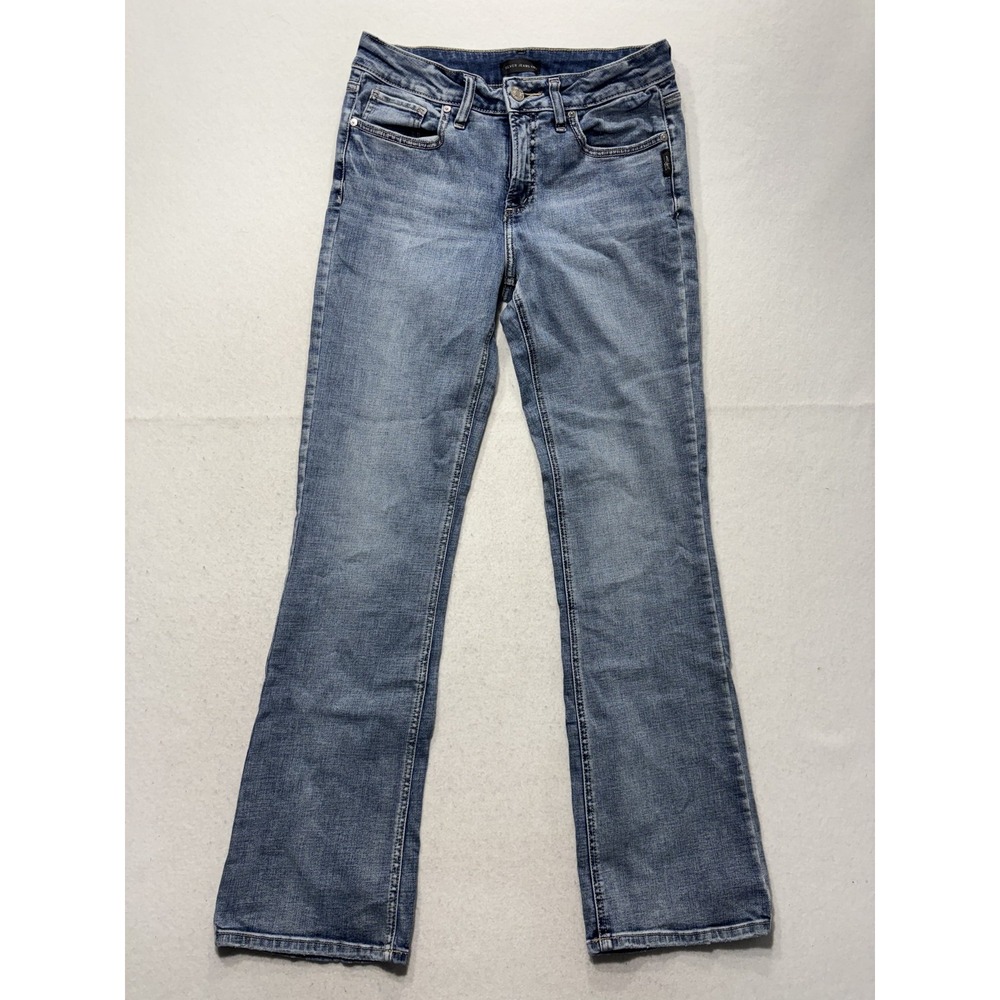 Silver Jeans Co Suki Slim Boot Jeans Womens 30 Blue Medium Wash Mid Rise 30x32
